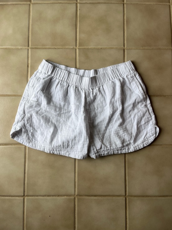Old Navy Pants - Old Navy White 100% Cotton Women's Elastic Waist Casual Shorts
